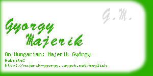 gyorgy majerik business card